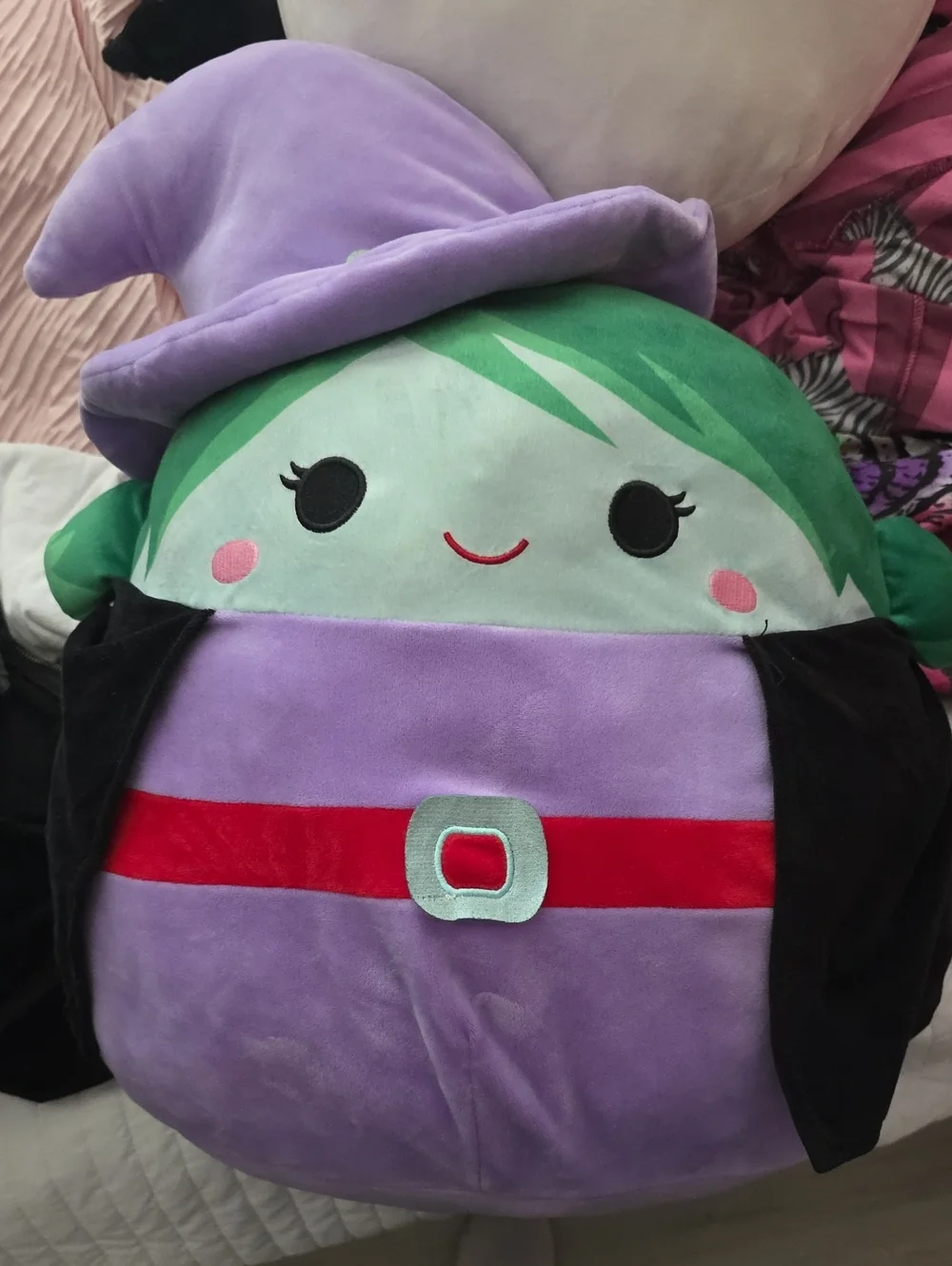 Squishmallows Witch Plush — Purple, Green & Red Costume